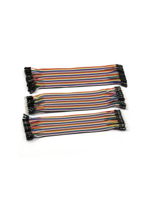 Water & Wood 40pcs 10cm 1P-1P Male to Female Color Breadboard Jumper Wire Cable for Arduino 