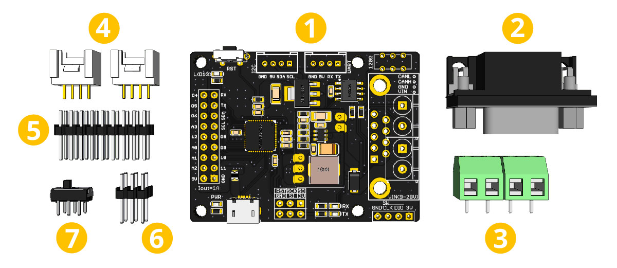 Arduino CAN Bus M4 Part List