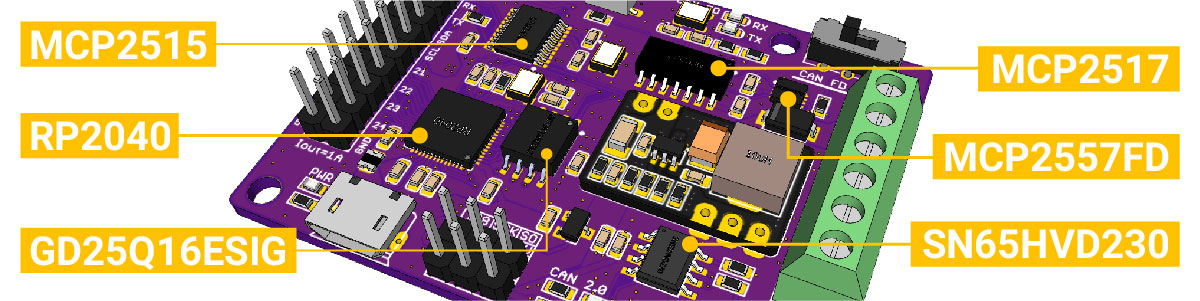 Arduino CAN Bus 2.0/FD chip