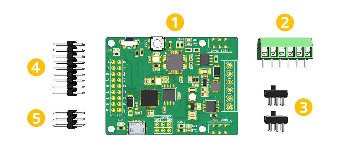 Arduino CAN Bus Dual Part List